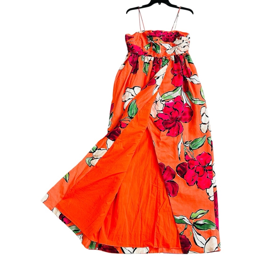 Aje. Sculptura Monument Tulip Linen Blend Maxi Dress Vivid Camel size 10 | US 6 - Picture 9 of 16